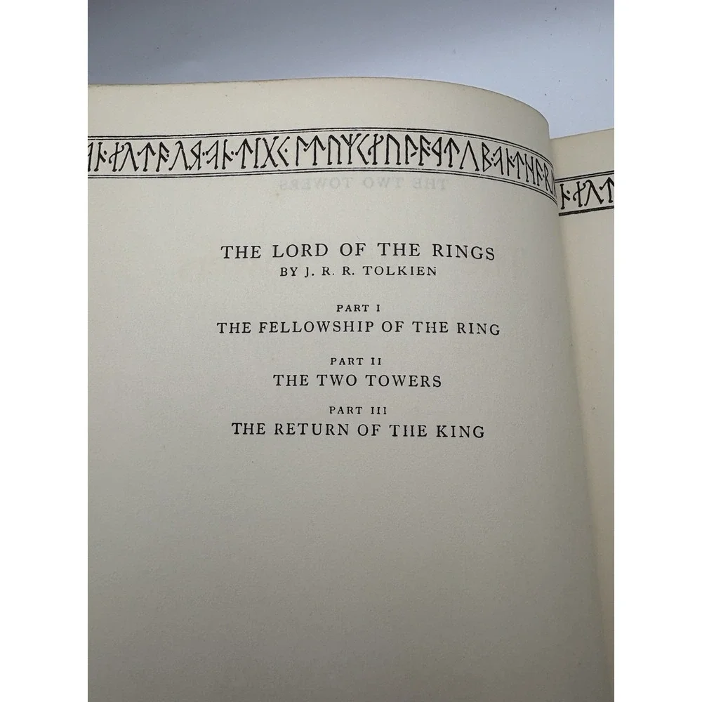 The Two Towers J.R.R. Tolkien 1966 Houghton Mifflin Second Edition Vintage HC